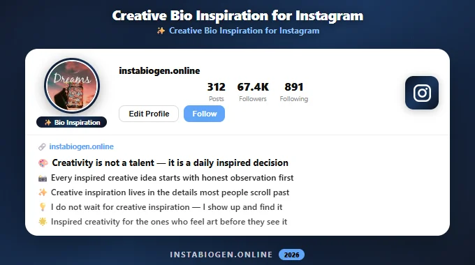 Creative Bio Inspiration for Instagram